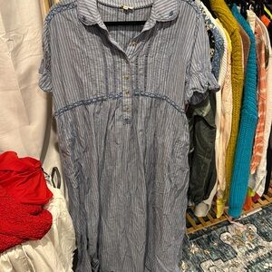 Pilcro Oversized Striped Midi/Maxi Dress XS